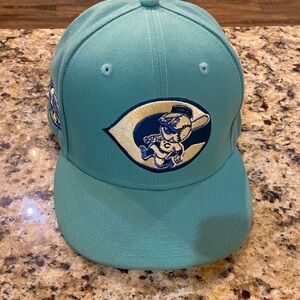 New Era Teal Baseball Cap with Navy and Cream Logo